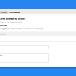 Shortcode Builder in the Admin